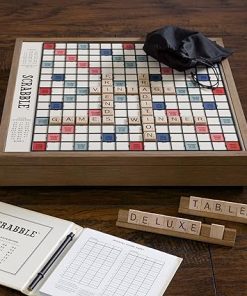 WS Game Company Scrabble Deluxe Vintage Edition Rotating Game Board 2