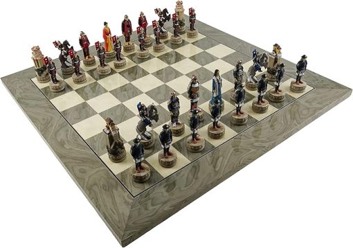 Japanese Samurai Chess Set and Greenwich Street Chess Board from Spain