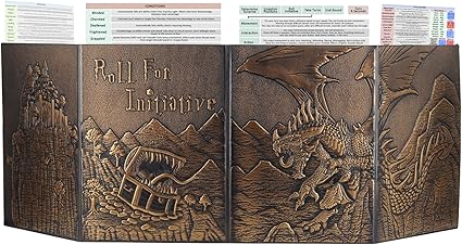 DND Faux Leather Dungeon Master Screen with Initiative Combat Trackers 2 DND Faux Leather Dungeon Master Screen with Initiative Combat Trackers - Image 2