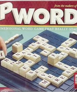 Upwords 3D Word Game 1997 Edition with 100 Colorful Tiles