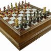 American West Chessmen Cowboys and Indians Agostino Luxury Chess Board 3