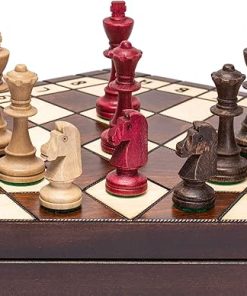 Husaria 21 Inch Wooden Three-Player Chess Set with Foldable Board 2