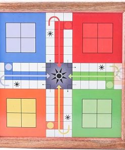 Classic Wooden 2 in 1 Ludo Snakes and Ladders Travel Board Game 2