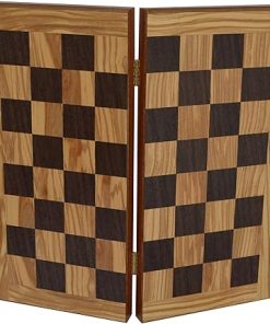 Olive Wood Backgammon and Chess Set 15 Inch Without Pawns