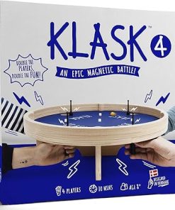 KLASK 4 Player Magnetic Party Game with Spare Parts for All Ages 2