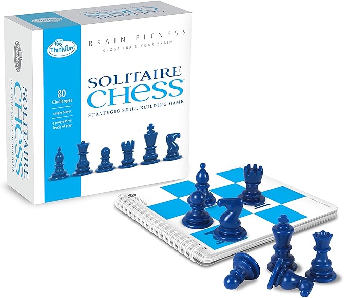 ThinkFun Brain Fitness Solitaire Chess Fun Chess Game for Solo Play ThinkFun Brain Fitness Solitaire Chess Fun Chess Game for Solo Play