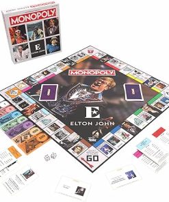 Elton John Monopoly Game with Iconic Headgear Star Glasses and More 2