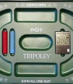 Tripoley Original Game of Hearts Poker and Michigan Rummy by Cadaco Inc