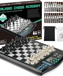 Talking Chess Academy Electronic Chess Set for Beginners and Advanced Players