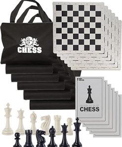 Best Value Tournament Chess Set with 34 Pieces and Vinyl Board