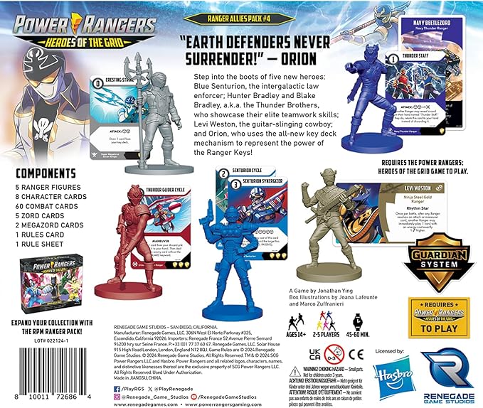 Power Rangers Heroes of The Grid Allies Pack 4 Expansion with 5 Heroes 2 Power Rangers Heroes of The Grid Allies Pack 4 Expansion with 5 Heroes - Image 2