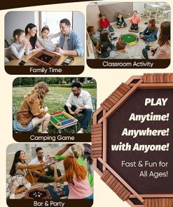 Upgraded Shut The Box Classic Math Game for Family and Party Fun 2