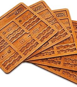SMONEX 5 Wood Player Boards for Terraforming Mars Game Suitable for All Expansions