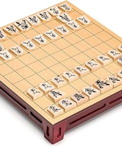 Japanese Shogi Chess Game Set Wooden Board with Drawers and Koma Pieces