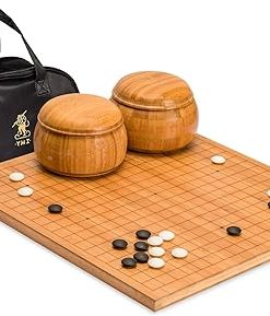 Bamboo 19×19 and 13×13 Go Game Set with Yunzi Stones and Bowls