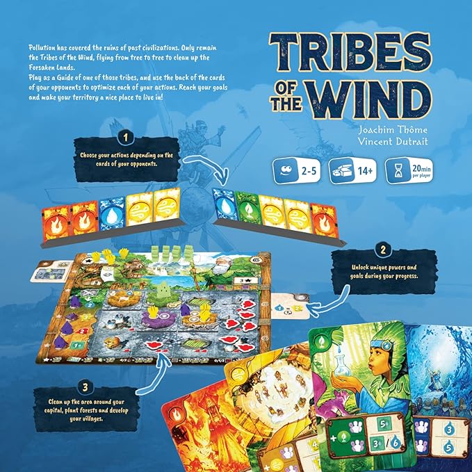 Tribes of the Wind Strategy Board Game for Ages 14 and Up 2 to 5 Players 2 Tribes of the Wind Strategy Board Game for Ages 14 and Up 2 to 5 Players - Image 2