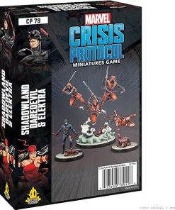 Marvel: Crisis Protocol Shadowland Daredevil & Elektra Character Pack – Unleash Daredevil’s Dark Side! Tabletop Superhero Game, Ages 14+, 2 Players, 90 Minute Playtime, Made