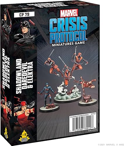 Marvel: Crisis Protocol Shadowland Daredevil & Elektra Character Pack – Unleash Daredevil’s Dark Side! Tabletop Superhero Game, Ages 14+, 2 Players, 90 Minute Playtime, Made Marvel: Crisis Protocol Shadowland Daredevil & Elektra Character Pack - Unleash Daredevil's Dark Side! Tabletop Superhero Game, Ages 14+, 2 Players, 90 Minute Playtime, Made