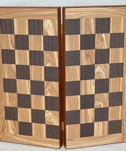 Olive Root Backgammon Chess Set with Olive Wood Chips No Pawns