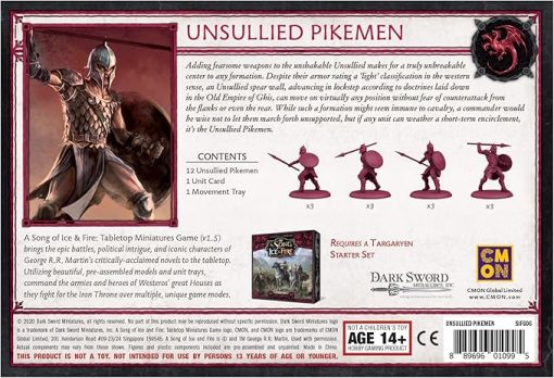 A Song of Ice and Fire Unsullied Pikemen Miniatures Unit Box - Image 2