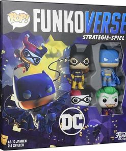 Funko Games DC Comics Funkoverse Board Game 4 Character Base Set – German Version – Batman, Batgirl, The Joker and Harley Quinn – 3” (7.6 Cm) POP! – Light Strategy Board Game for Children & Adults