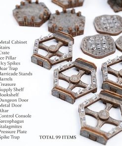 SMONEX Tabletop Terrain Pack 99 pcs Compatible with Frosthaven Game 2