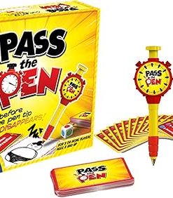 Pressman 5 Inch Pass the Pen Yellow Game for Fun Family Play 2