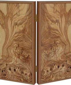 Olive Wood 15 Inch Backgammon Set Handmade in Greece Quality Craftsmanship