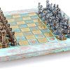 Greek Roman Army Chess Set Brass Nickel Brown Chess Board 3