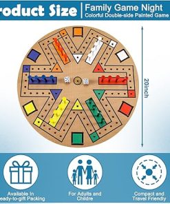 Kathfly Fast Track Board Game for 3-6 Players with 24 Pieces and 2 Dice 2