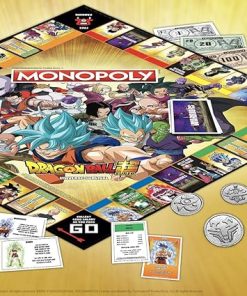 Monopoly Dragon Ball Super Game with Goku Vegeta and Gohan Warriors 2