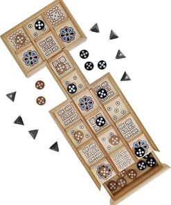 Royal Game of UR Ancient Strategy Board Game for Two Players 13.5″x5.5″