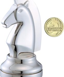 Knight Cast Silver Chess Set for Classic Game Enthusiasts