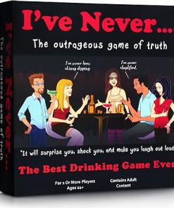 I’ve Never…? Party Board Game, Drinking Edition | Funny Game for Parties, Get Togethers, Vacations, Game Nights & Gifts | Fun Board Game for Adults & Friends | 100 Cards | 2-8 Players | Ages 21+