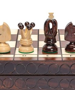 Husaria European International Chess Wooden Game Set, King’s Classic – 18-Inch Large Size Chess Set – Folding Board with Felt Bottom Chessmen
