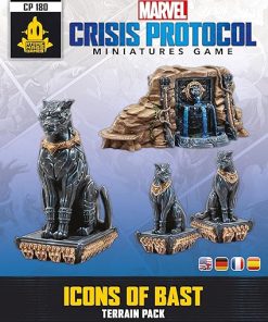 Marvel Crisis Protocol Blast Terrain Pack with Wakandan Statues and Cards 2