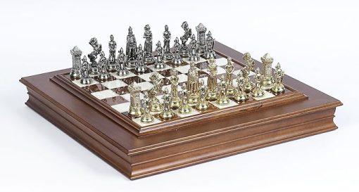 Vittoriano Chessmen and Napolitano Chess Board Cabinet from Italy - Image 2