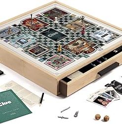 Clue Luxe Edition Board Game with Solid Maple Wood Cabinet by WS Game 2