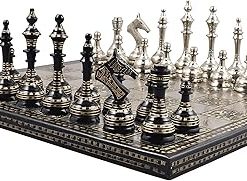 Handcrafted Russian Soviet Series Chess Set with Velvet Storage Box 2