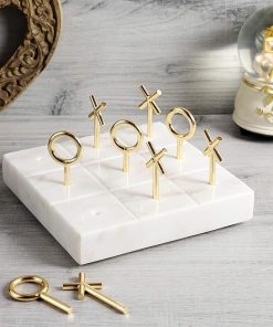 Luxury Marble Tic Tac Toe Game Set for Students – Elegant Home Decor 2
