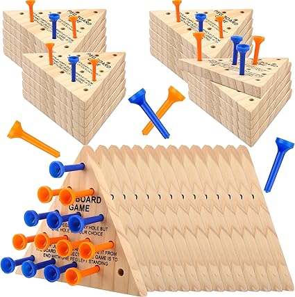 Wooden Triangle Peg Game 54 Pack Fun Strategy Puzzle for Family Travel Wooden Triangle Peg Game 54 Pack Fun Strategy Puzzle for Family Travel