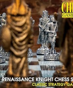 Renaissance Knight Chess Classic Strategy Game Set for Recreation 2