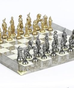 Italian Napoleon Chessmen and Spanish Greenwich Board Set for Sale 2