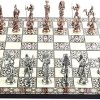 Handmade Mythologic Pegasus Antique Copper Chess Set with Wooden Board 3