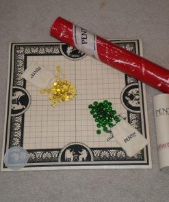 Vintage Pente Strategy Game Fourth Edition 1977 Red Tube Green Stones