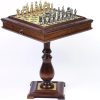 Hand Painted Lorenzini Chessmen and Marcello Board from Italy 4