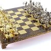Archers Large Blue and Copper Chess Set with Blue Chess Board 3