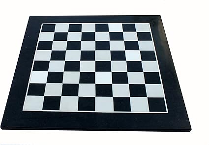 Black Natural Stone and White Marble Chess Board 15 Inches Home Decor 2