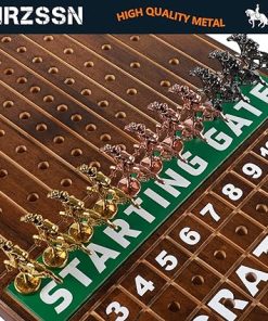 Horse Race Board Game 21 Inches with Metal Horses Dice and Cards 2