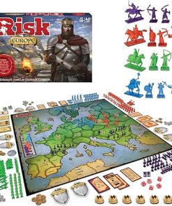 Risk Europe Board Game Medieval Conquest for 2 to 4 Players Ages 14+